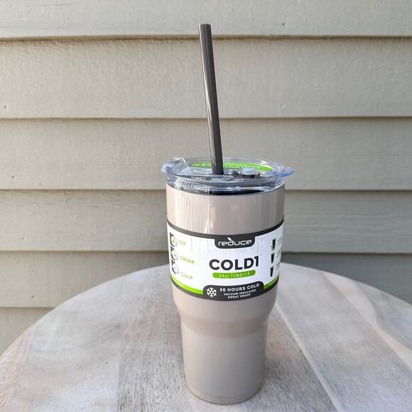 Reduse Cold 1 34 oz. 2.0 Tumbler Sand Tan Vacuum Insulated Sweat Proof New - Picture 1 of 10